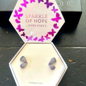 FLASH SALE 💛💛💛💛You are worthy sparkle of hope BP 🦋 studs.